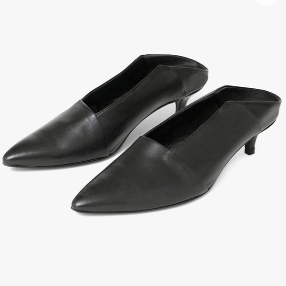 NWOT THAKOON Kitten Mule Black Leather Portugal - Picture 6 of 14